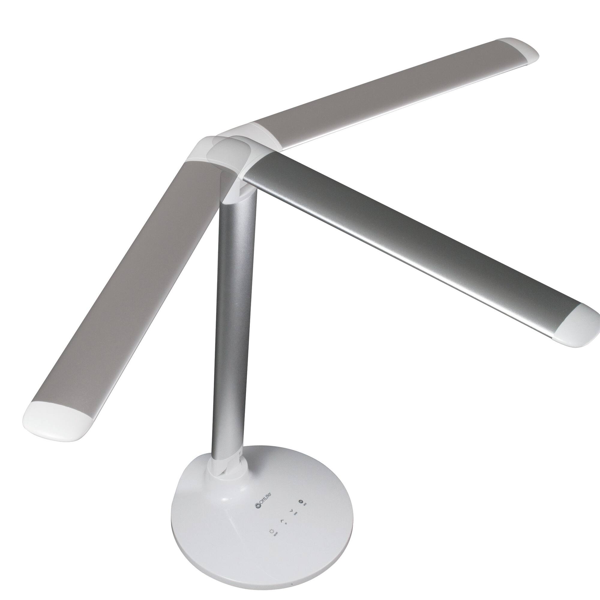 OttLite Wellness Series 29" White Command LED Desk Lamp with Voice Assistant